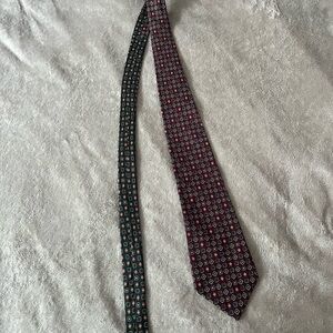 Elegant Patterned Ties - Black and Burgundy